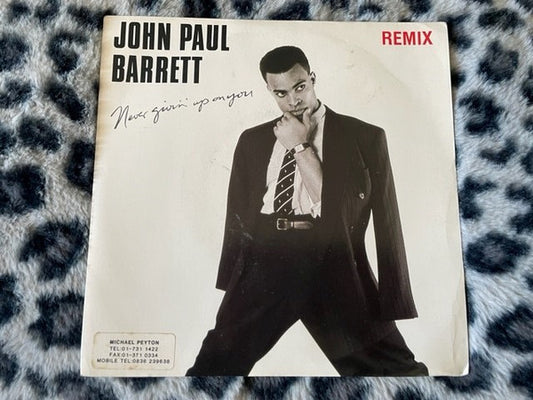John Paul Barrett - Never Givin' Up On You (Remix) - Used Vinyl Record