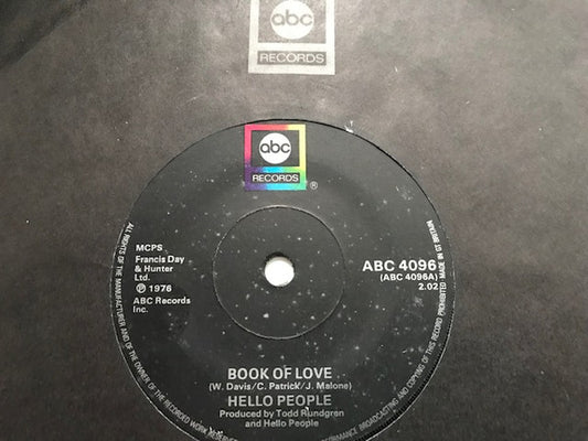 Hello People - Book Of Love - Used Vinyl Record 7"