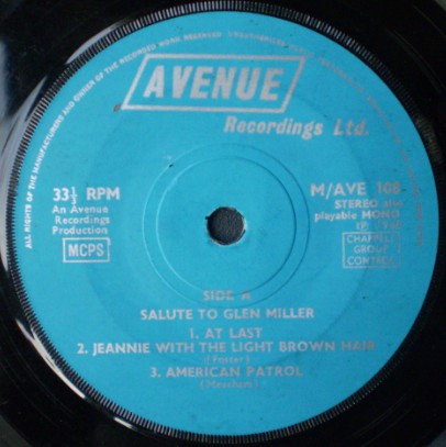 Unknown Artist - Salute To Glen Miller - Used Vinyl 7"