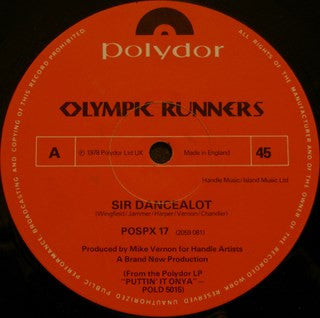 Olympic Runners - Sir Dancealot - Used Vinyl Record 12"