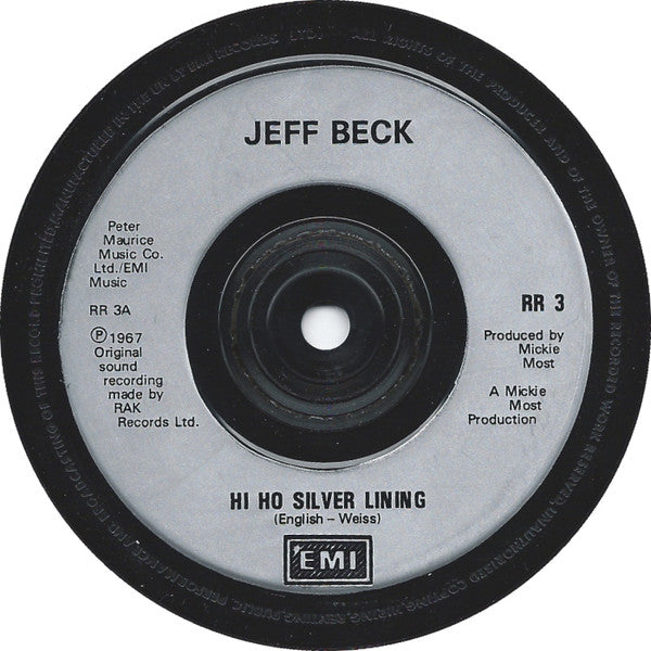 Jeff Beck - Hi Ho Silver Lining - Used Vinyl Record 7"