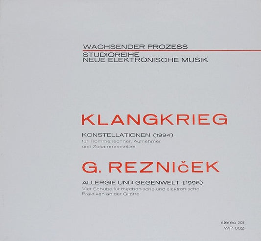 Klangkrieg - Konstellationen / Allergie Und Gegenwelt - Used Vinyl Reco