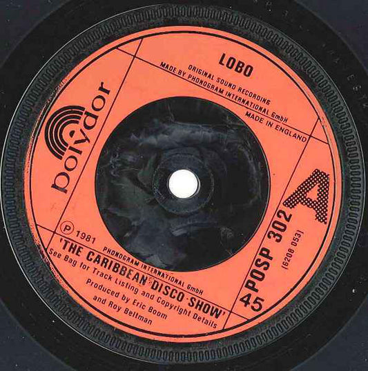 Lobo - The Caribbean Disco Show - Used Vinyl Record 7"