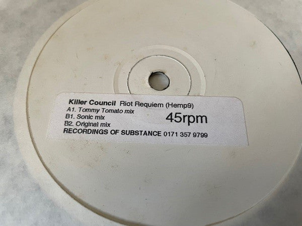 Killer Council - Riot Requiem - Used Vinyl Record 12"