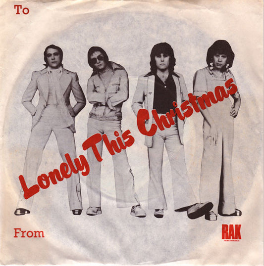 Mud - Lonely This Christmas - Used Vinyl Record 7"
