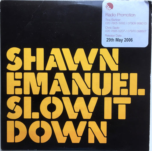 Shawn Emanuel - Slow It Down - Used CD