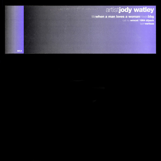 Jody Watley - When A Man Loves A Woman - Used Vinyl Record 12"