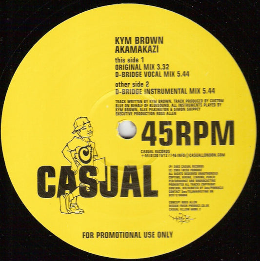 Kym Brown - Akamakazi - Used Vinyl Record 12"