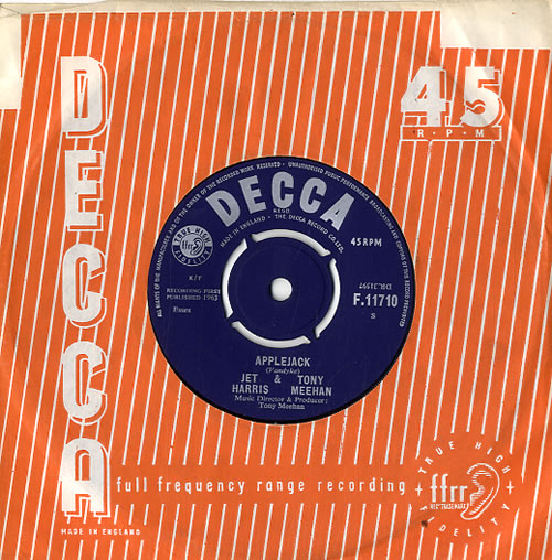 Jet Harris And Tony - Applejack - Used Vinyl Record 7"