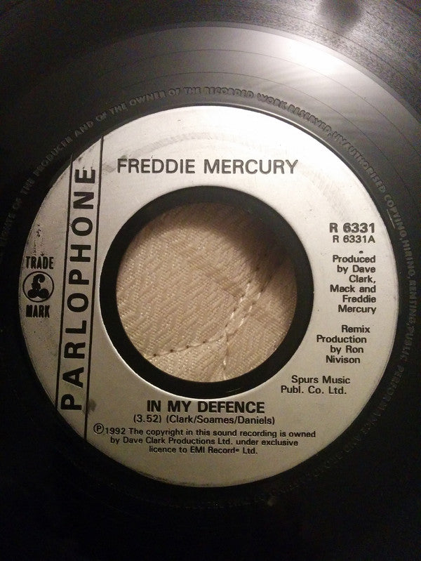 Freddie Mercury - In My Defence - Used Vinyl Record 7"