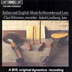Clas Pehrsson - Italian And English Music For Recorder And Lute - New CD