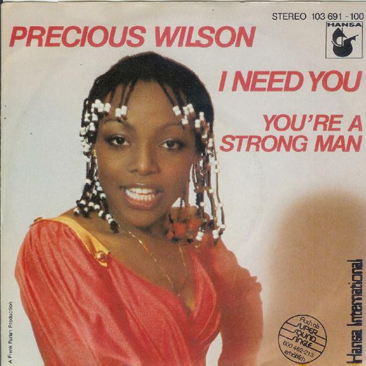 Precious Wilson - I Need You - Used Vinyl Record 7"