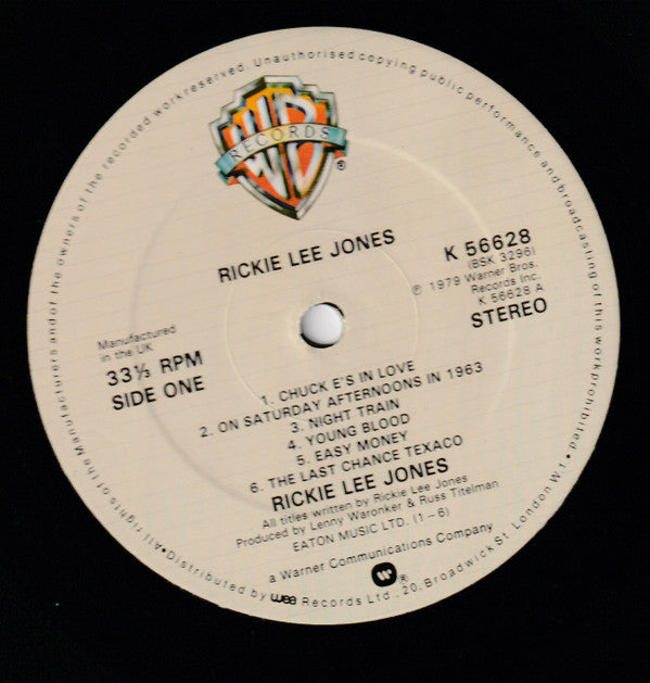 Rickie Lee Jones - Used Vinyl Record