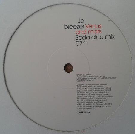 Jo Breezer - Venus And Mars (Soda Club Mixes) - Used Vinyl Record 12"