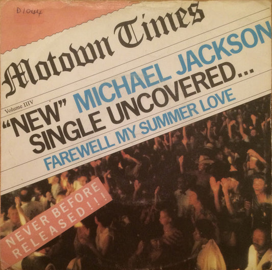 Michael Jackson - Farewell My Summer Love - Used Vinyl Record 7"