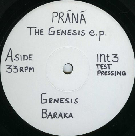 Prana - The Genesis EP - Used Vinyl Record 12"