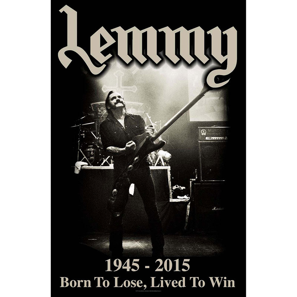 Lemmy - Textile Poster: Lived to Win - Art Posters
