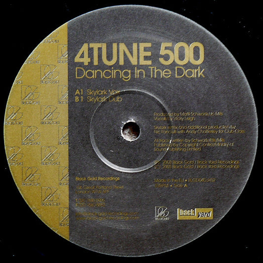 4Tune 500 - Dancing In The Dark (Skylark Mixes) - Used Vinyl Record 1