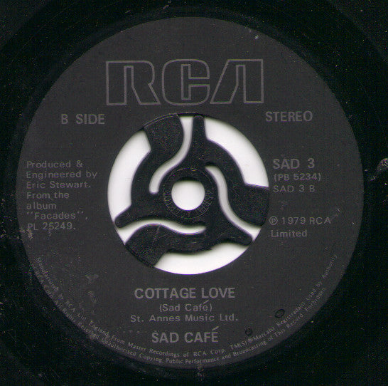 Sad Cafe - My Oh My - Used Vinyl Record 7"