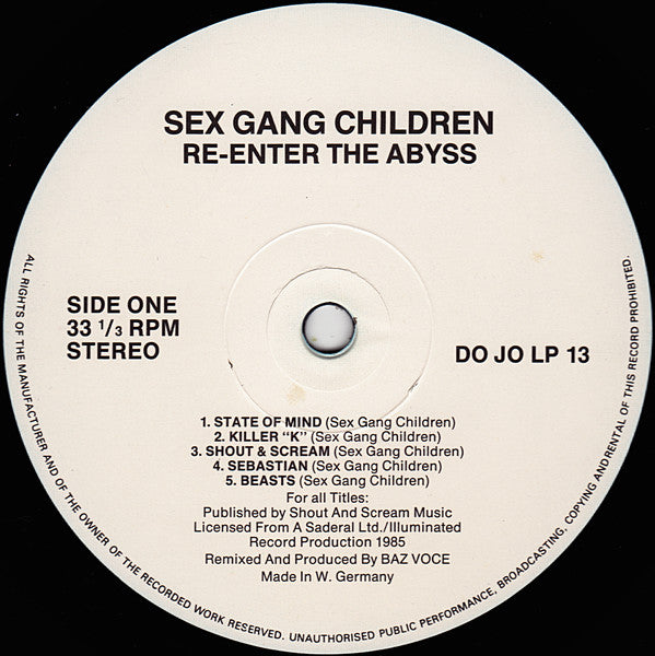 Sex Gang Children - Re-Enter the Abyss (The 1985 Remixes) - Used Vinyl