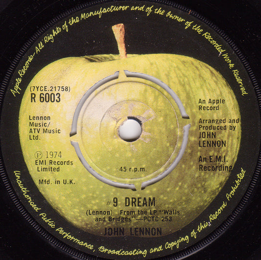 John Lennon - #9 Dream - Used Vinyl Record 7"