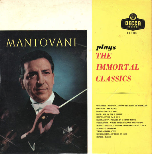 Mantovani And His Or - Mantovani Plays The Immortal Classics - Used V
