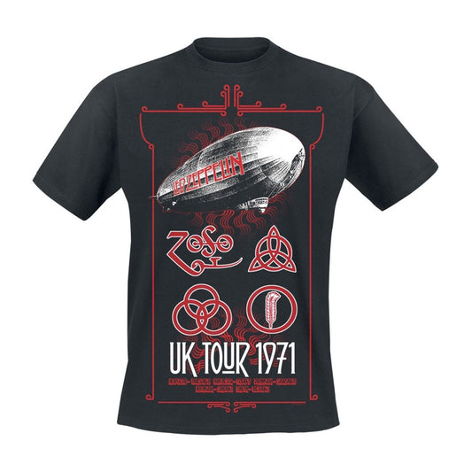LED ZEPPELIN - UK TOUR 1971 - tshirt - Unisex - T Shirt - Medium