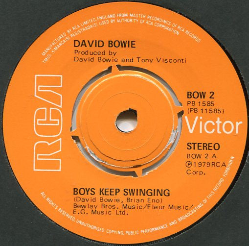 David Bowie - Boys Keep Swinging - Used Vinyl Record 7"