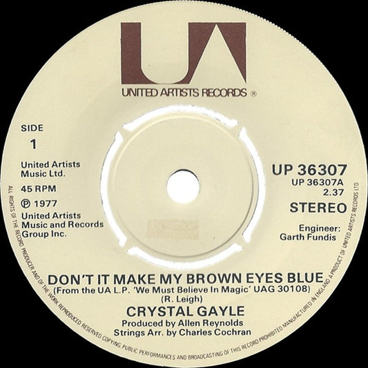 Crystal Gayle - Don't It Make My Brown Eyes Blue - Used Vinyl Record