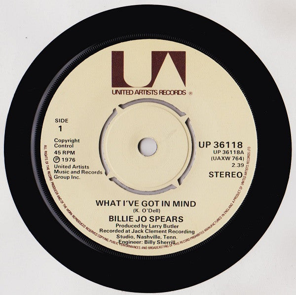 Billie Jo Spears - What I've Got In Mind - Used Vinyl Record 7"