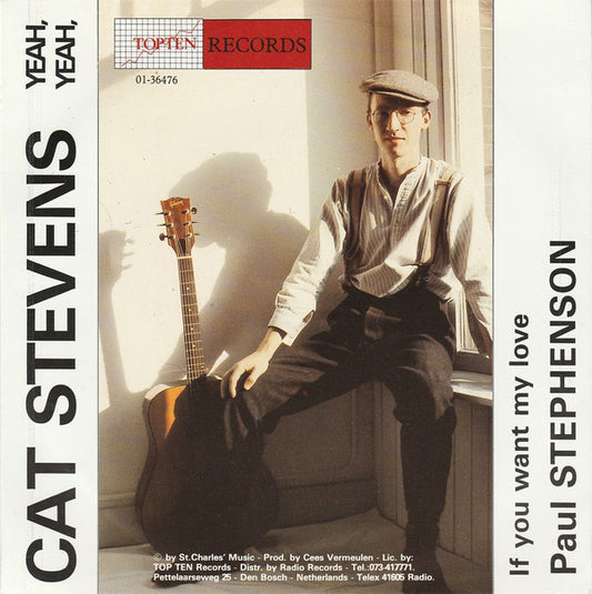 Paul Stephenson - Cat Stevens Yeah Yeah - Used Vinyl Record 7"