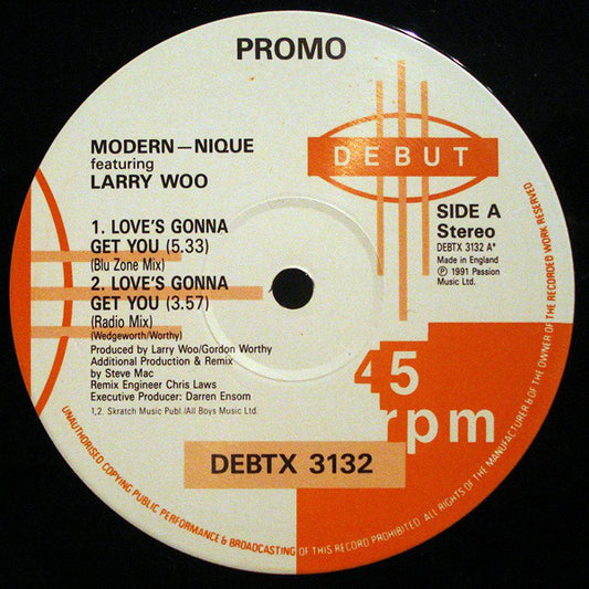 Modern-nique - Love's Gonna Get You - Used Vinyl Record 12"