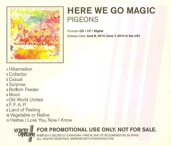 Here We Go Magic - Pigeons - Used CD