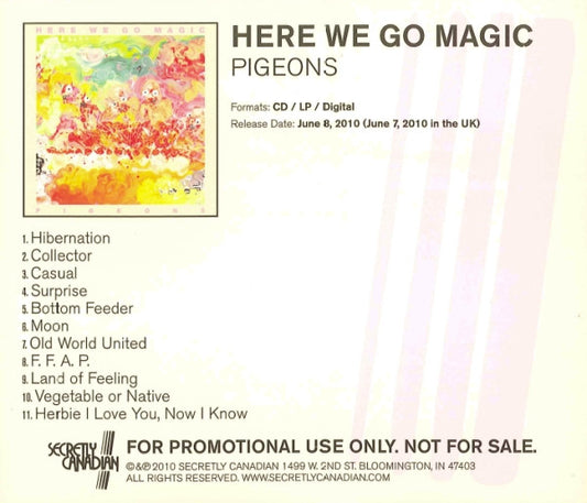 Here We Go Magic - Pigeons - Used CD