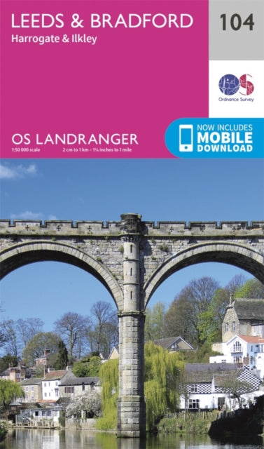 Ordnance Survey - Leeds & Bradford, Harrogate & Ilkley : 104 - New She