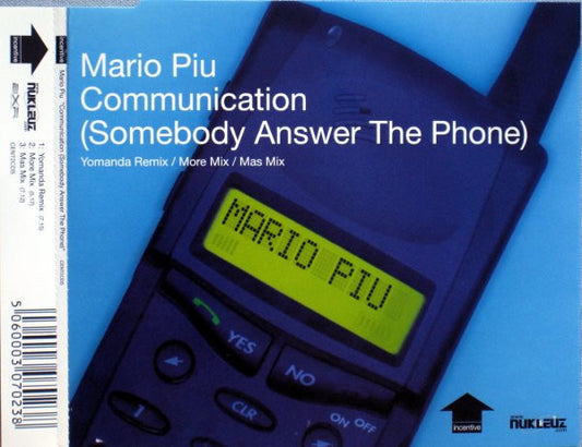 Mario Più - Communication (Somebody Answer The Phone) - Used CD