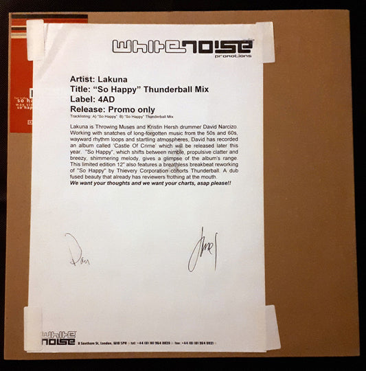 Lakuna - So Happy - Used Vinyl Record 12"