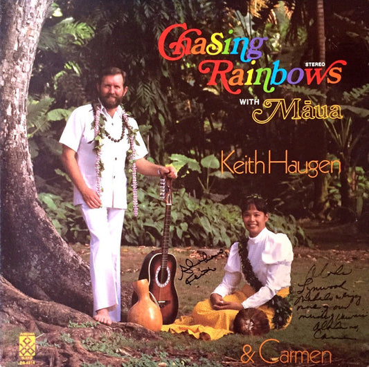 Keith & Carmen Hauge - Chasing Rainbows With Māua - Used Vinyl Record