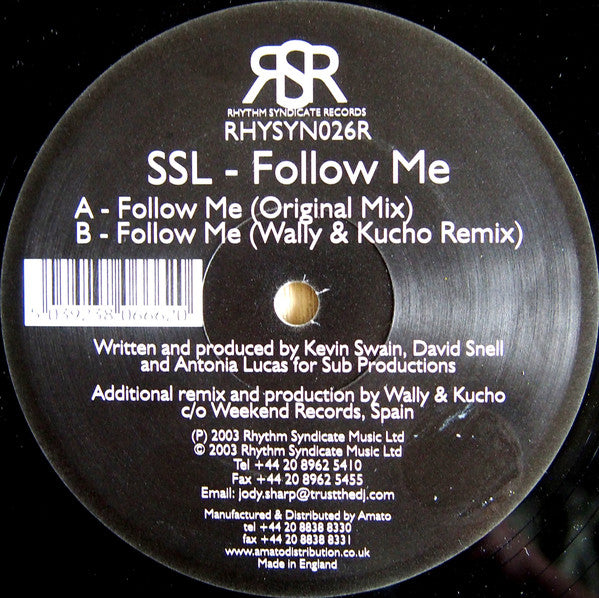 SSL - Follow Me - Used Vinyl Record 12"