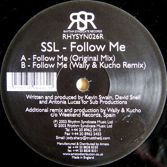 SSL - Follow Me - Used Vinyl Record 12"
