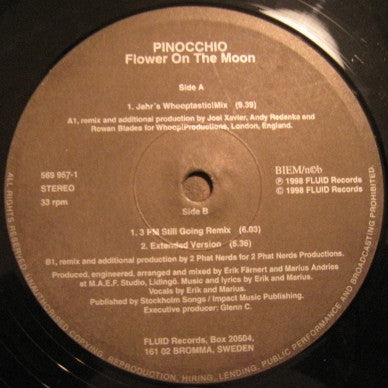 Pinocchio - Flower On The Moon - Used Vinyl Record 12"