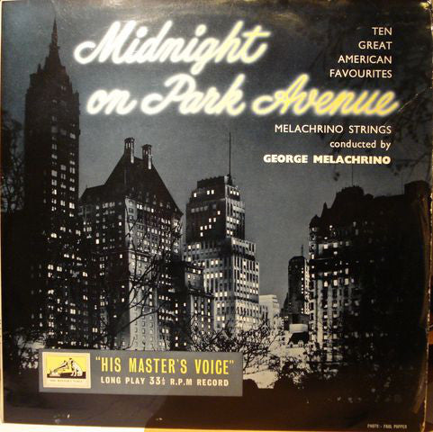 The Melachrino Strin - Midnight On Park Avenue - Used Vinyl Record
