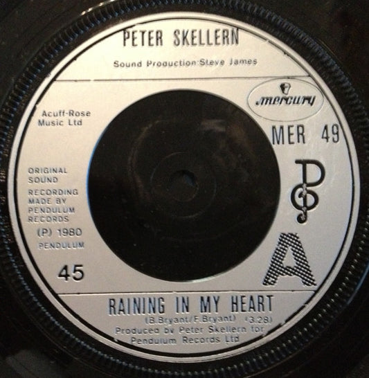 Peter Skellern - Raining In My Heart - Used Vinyl Record 7"
