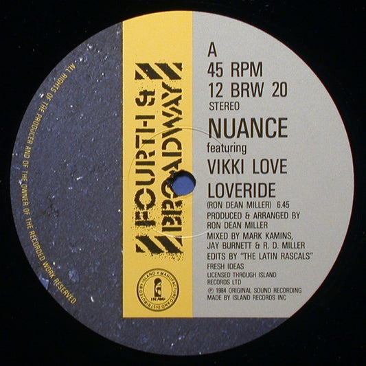 Nuance - Loveride - Used Vinyl Record 12"