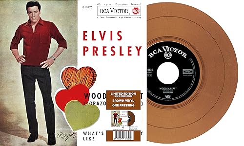 ELVIS PRESLEY - EP ÉTRANGER N°10 - WOODEN HEART (SPAIN) BROWN VINYL