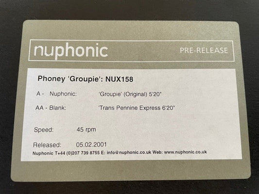 Phoney - Groupie - Used Vinyl Record 12"