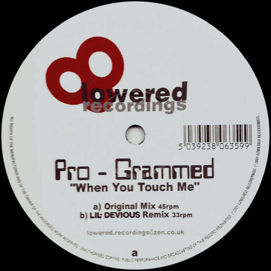 Pro-Grammed - When You Touch Me - Used Vinyl Record 12"