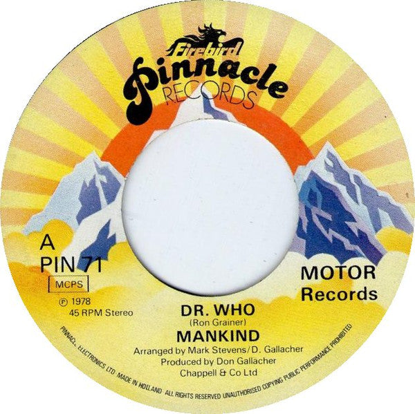 Mankind - Dr. Who - Used Vinyl Record 7"