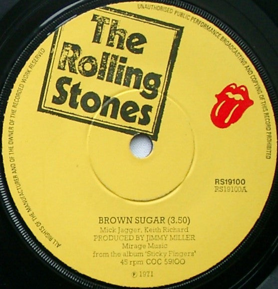 Rolling Stones - Brown Sugar / Bitch / Let It Rock - Used Vinyl Record