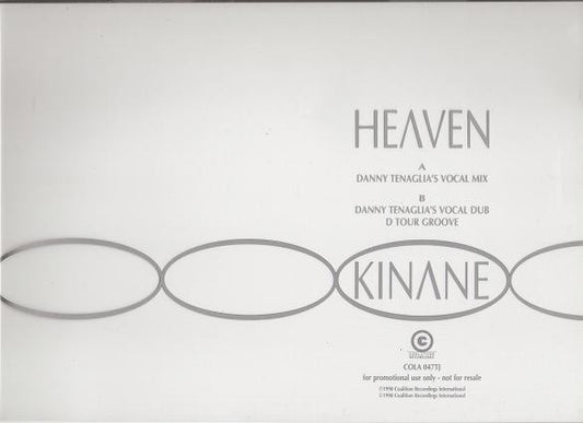 Kinane - Heaven (Danny Tenaglia Mixes) - Used Vinyl Record 12"